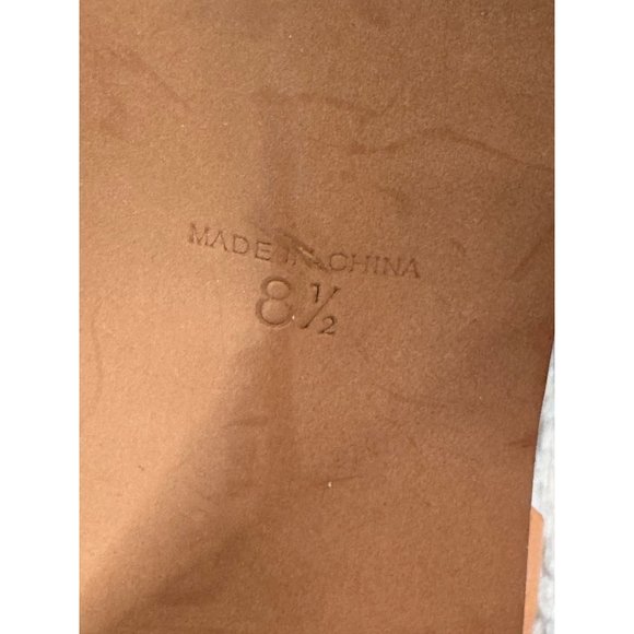 Madewell Loren Leather Ankle Strappy Heeled Sandals Minimalist Tan Womens Sz 8.5 - Picture 7 of 9